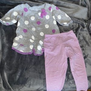 Carter’s grey and purple set